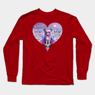 Goth Fairy Panda Girl Long Sleeve T-Shirt